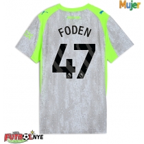 Camiseta Manchester City Phil Foden #47 Tercera Equipación para mujer 2025-26 manga corta